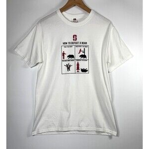 Stanford University T Shirt Medium‎ White How to Defeat a Bear Rivalry Cal Bears